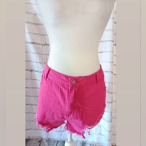 Women's Pink Denim Shorts